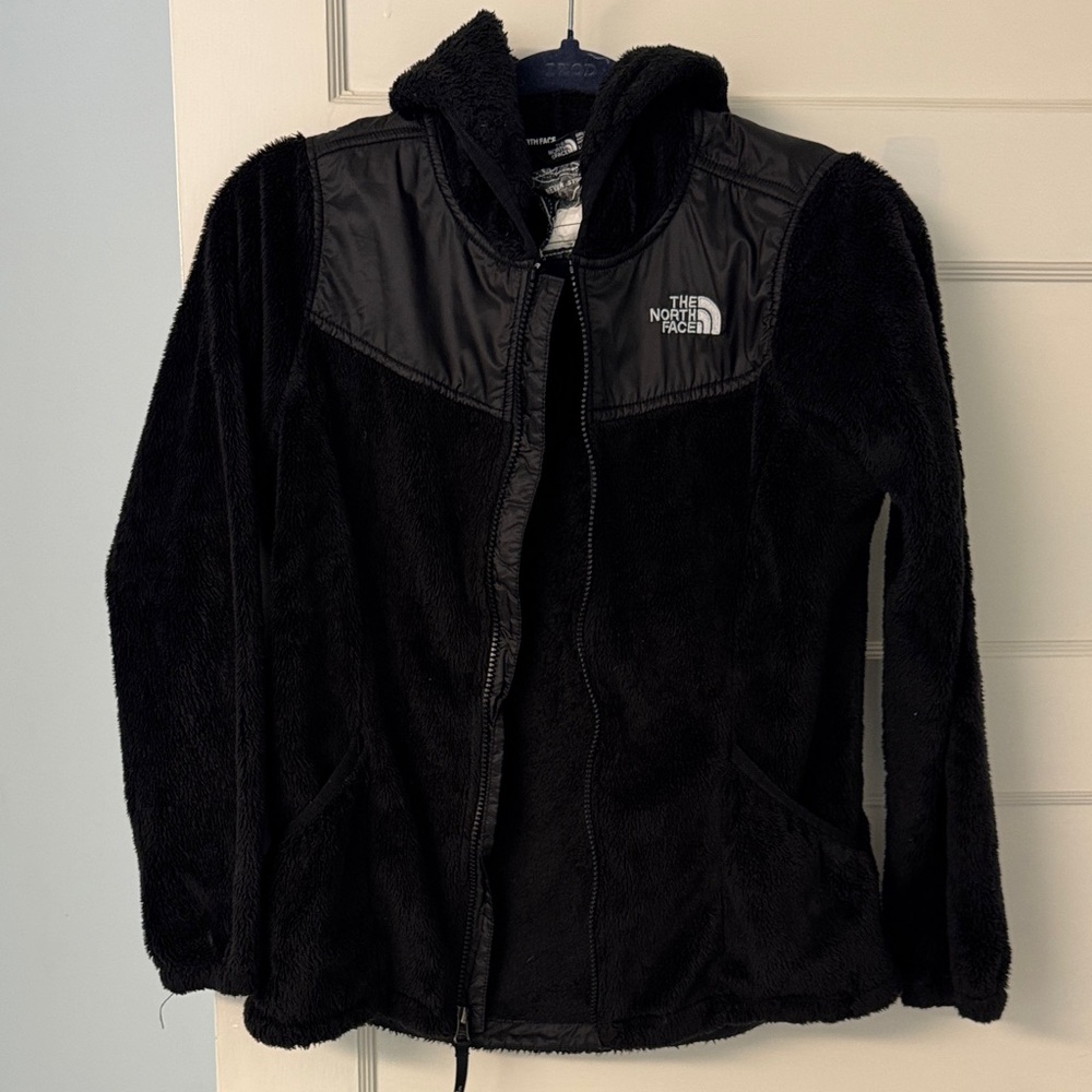 The North Face Black Hooded Fleece Jacket - Kids